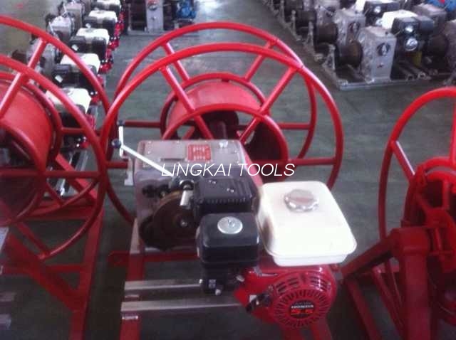 İletken Çekme / Çekme İçin Benzinli Motorlu Kablo Vinç Çektirmesi 5 Ton