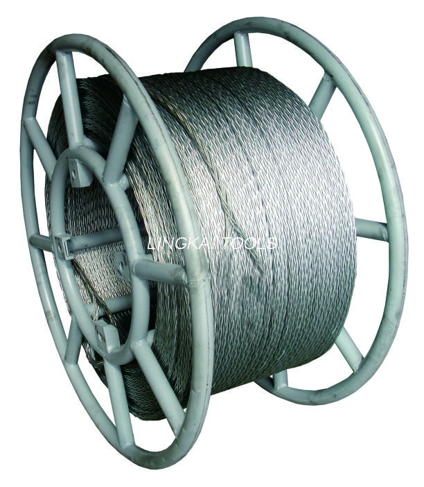 Tek İletkenli Tel Çekme için 13mm Anti Büküm Örgülü Çelik Halat