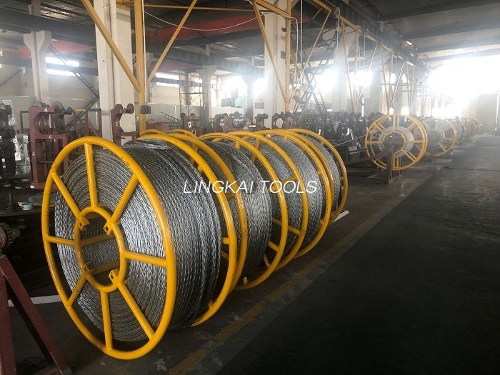 Üç Paketlenmiş İletken İçin 20mm Anti Büküm Çelik Halat Tel Çekme İletim Hattı
