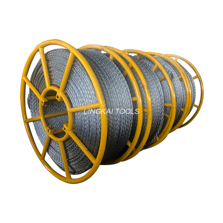 Yüksek Çekme Galvanizli 13mm Büküm Önleyici Örgülü Çelik Halat Uygulamalı İletim Hattı